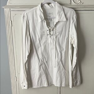 Liz Claiborne White Long Sleeve Top